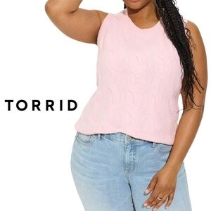 TORRID Vegan Cashmere Vest Sweater - Almond Blossom - Size 5X